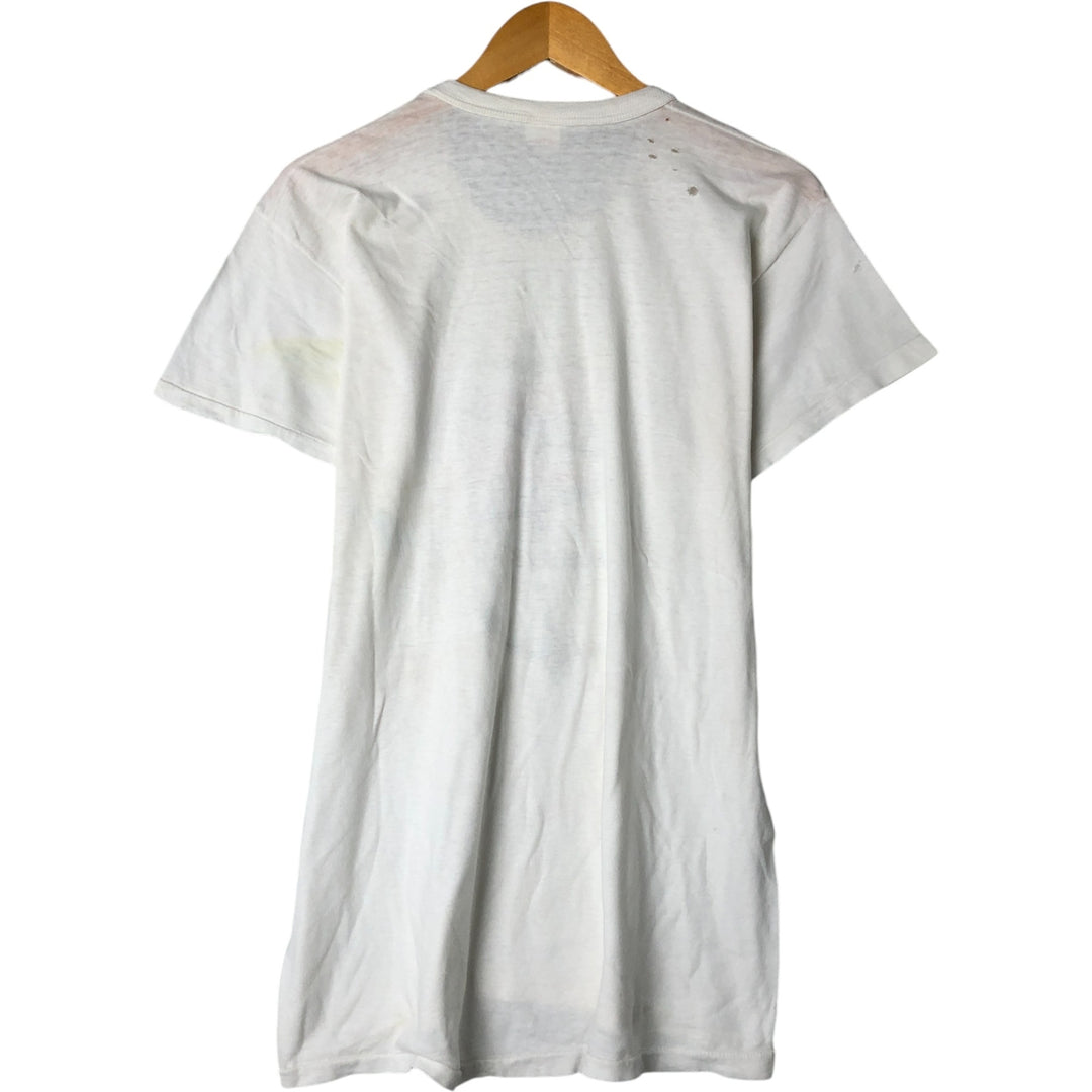 Vintage 70s-80'S Hanes BEEFY-T printed T-shirt, men's XL size cotton white type Vintage Second Hand
