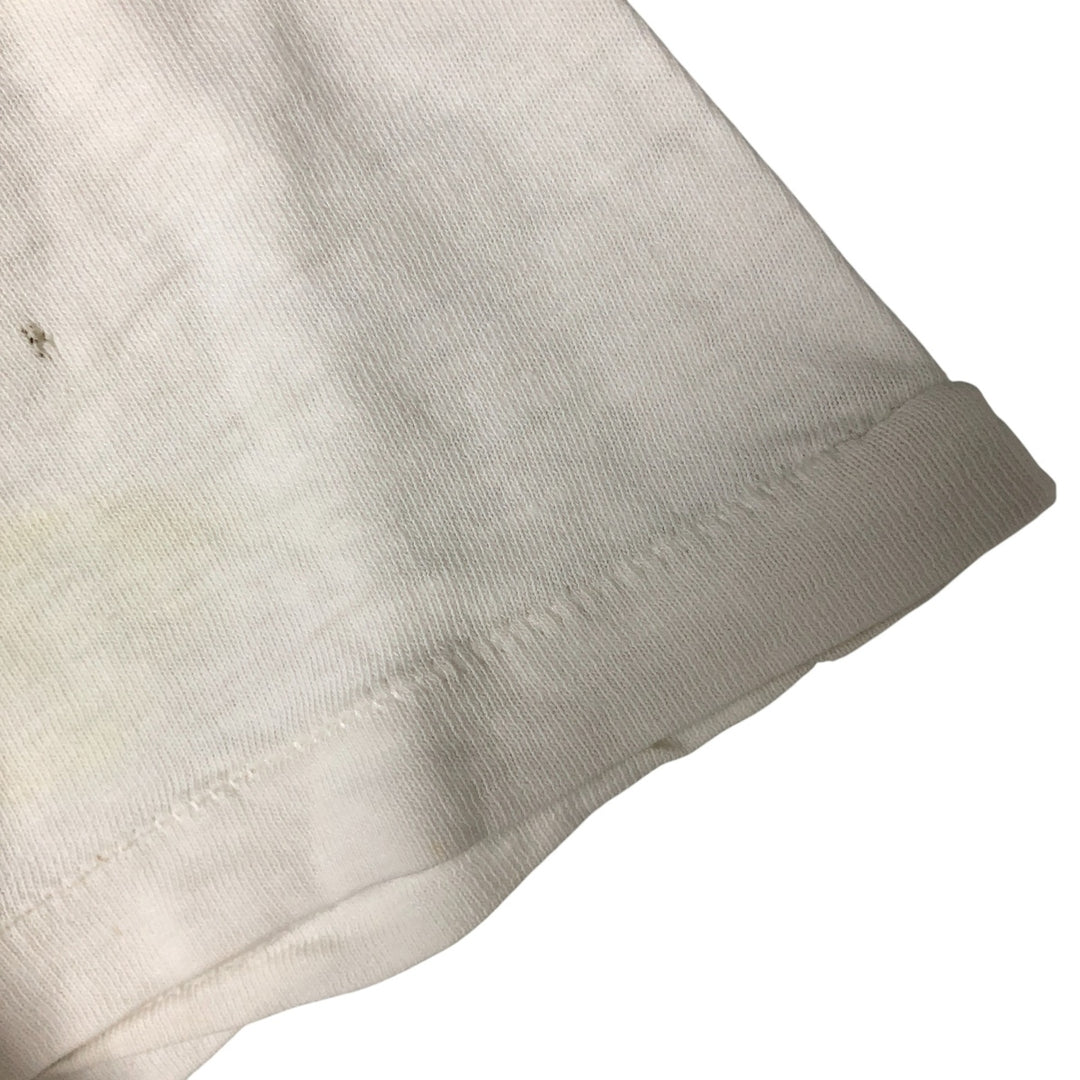 Vintage 70s-80'S Hanes BEEFY-T printed T-shirt, men's XL size cotton white type Vintage Second Hand