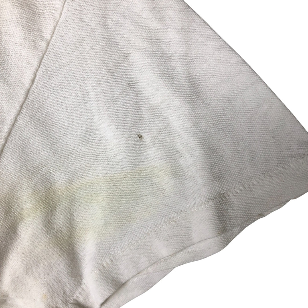 Vintage 70s-80'S Hanes BEEFY-T printed T-shirt, men's XL size cotton white type Vintage Second Hand