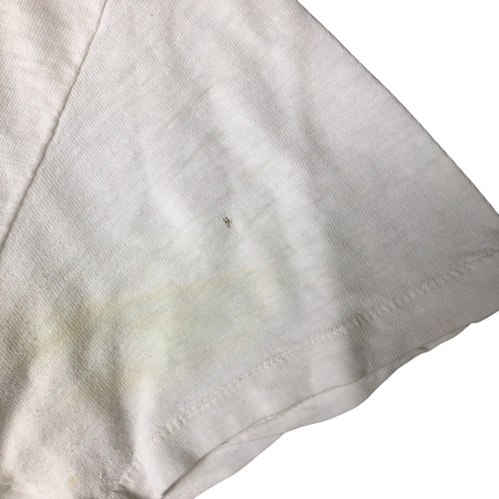 Vintage 70s-80'S Hanes BEEFY-T printed T-shirt, men's XL size cotton white type Vintage Second Hand