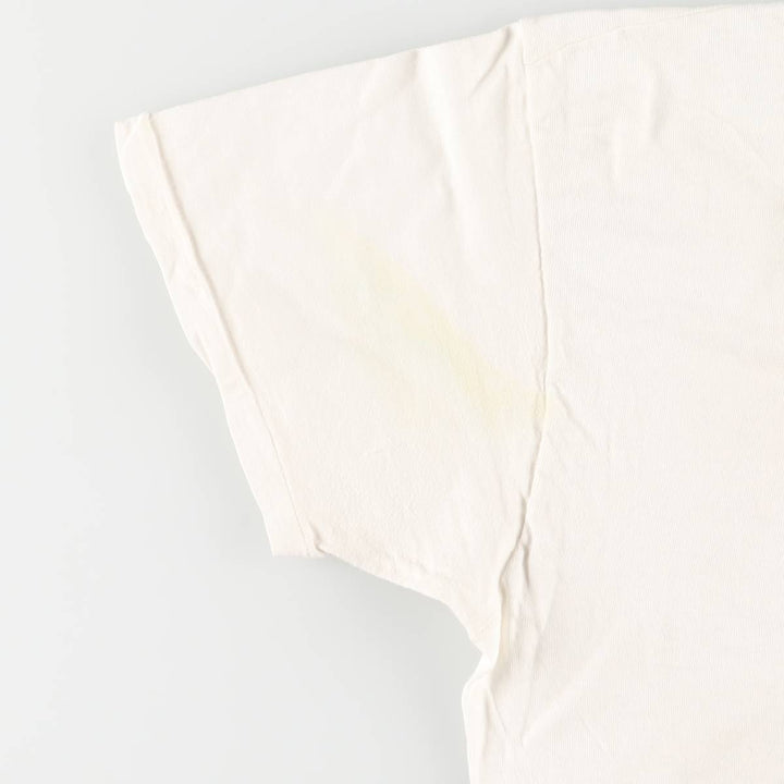 Vintage 70s-80'S Hanes BEEFY-T printed T-shirt, men's XL size cotton white type Vintage Second Hand