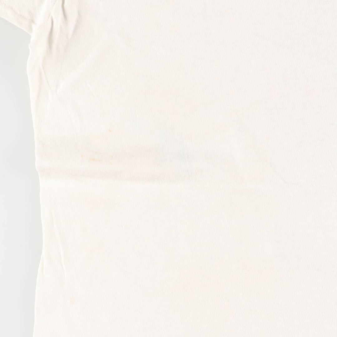 Vintage 70s-80'S Hanes BEEFY-T printed T-shirt, men's XL size cotton white type Vintage Second Hand
