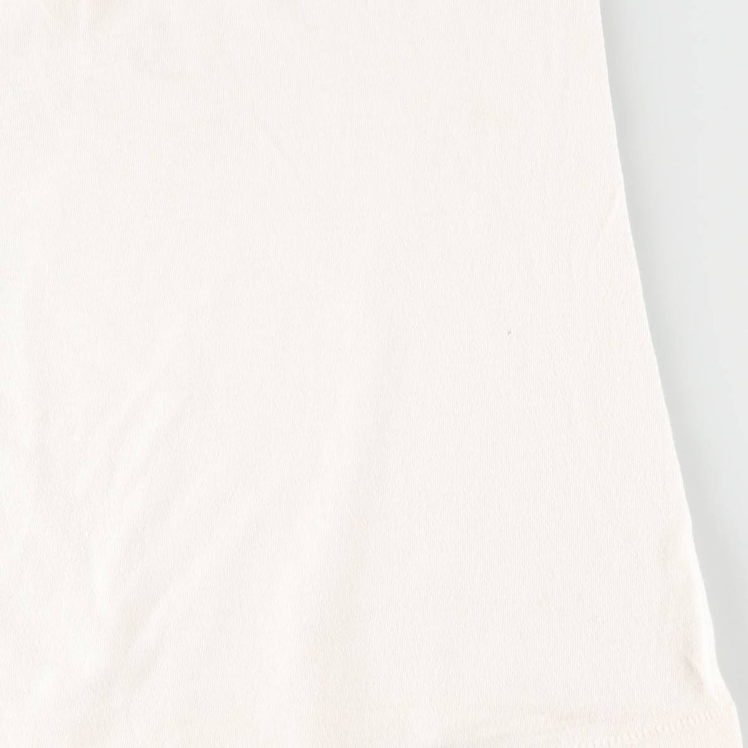 Vintage 70s-80'S Hanes BEEFY-T printed T-shirt, men's XL size cotton white type Vintage Second Hand