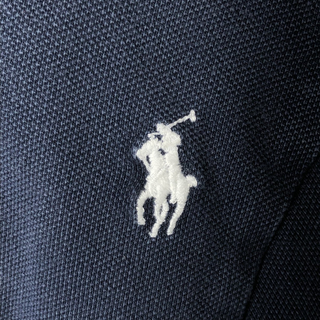 Ralph Lauren POLO RALPH LAUREN CLASSIC FIT short sleeve polo shirt, men's size M unclear navy blue type Vintage Second Hand