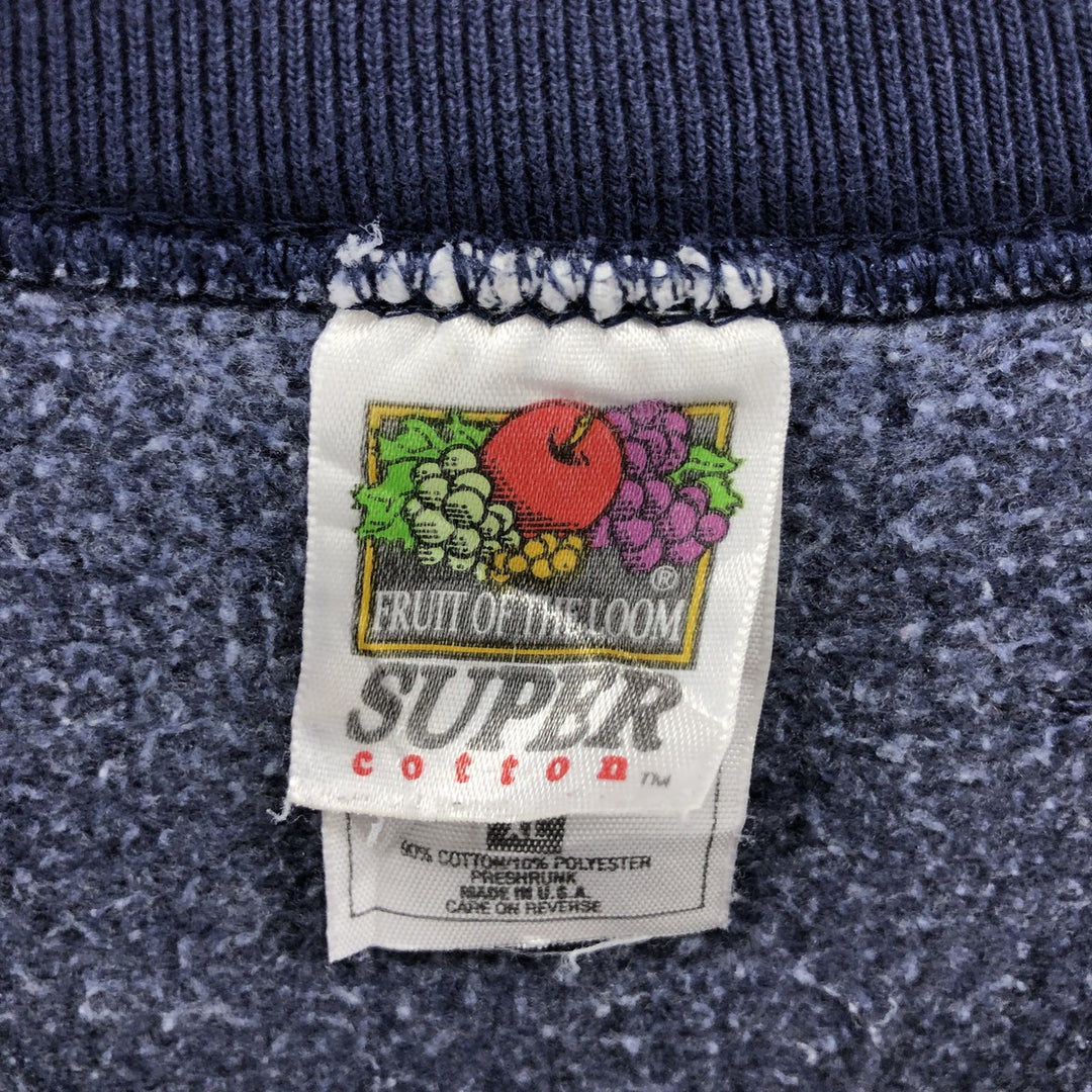 90'S Fruit of the Loom High Ridge Water Department Advertising Sweatshirt Trainer Made in USA Men's XL cotton navy blue type Vintage Second Hand