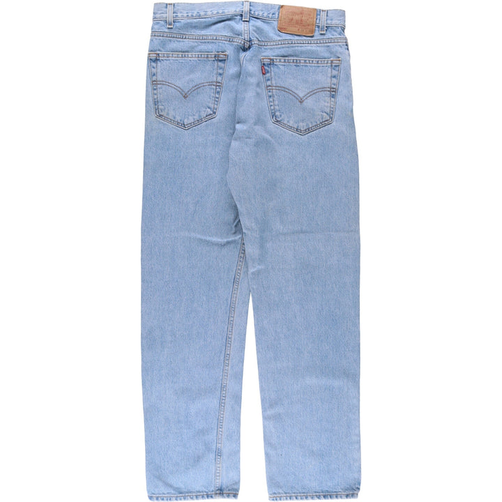 90'S Levi's 505 REGULAR FIT STRAIGHT LEG tapered denim pants for men, size W34, vintage cotton blue type Vintage Second Hand