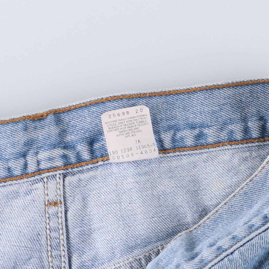 90'S Levi's 505 REGULAR FIT STRAIGHT LEG tapered denim pants for men, size W34, vintage cotton blue type Vintage Second Hand