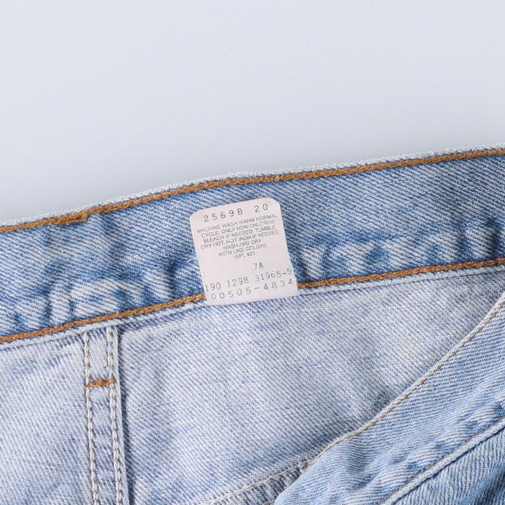 90'S Levi's 505 REGULAR FIT STRAIGHT LEG tapered denim pants for men, size W34, vintage cotton blue type Vintage Second Hand