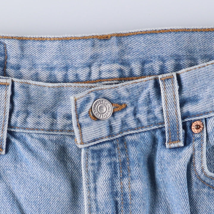 90'S Levi's 505 REGULAR FIT STRAIGHT LEG tapered denim pants for men, size W34, vintage cotton blue type Vintage Second Hand