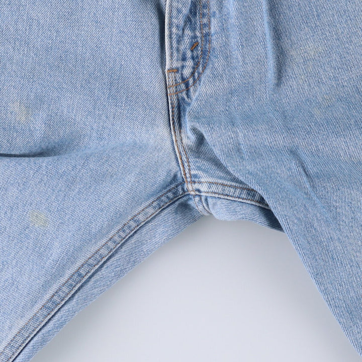 90'S Levi's 505 REGULAR FIT STRAIGHT LEG tapered denim pants for men, size W34, vintage cotton blue type Vintage Second Hand