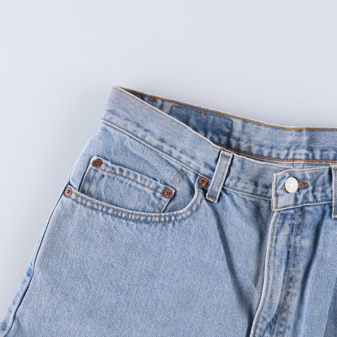 90'S Levi's 505 REGULAR FIT STRAIGHT LEG tapered denim pants for men, size W34, vintage cotton blue type Vintage Second Hand