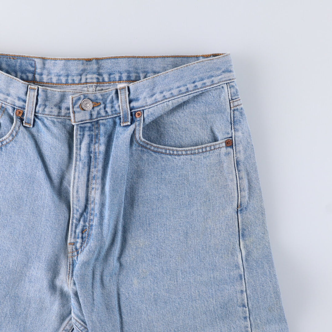 90'S Levi's 505 REGULAR FIT STRAIGHT LEG tapered denim pants for men, size W34, vintage cotton blue type Vintage Second Hand