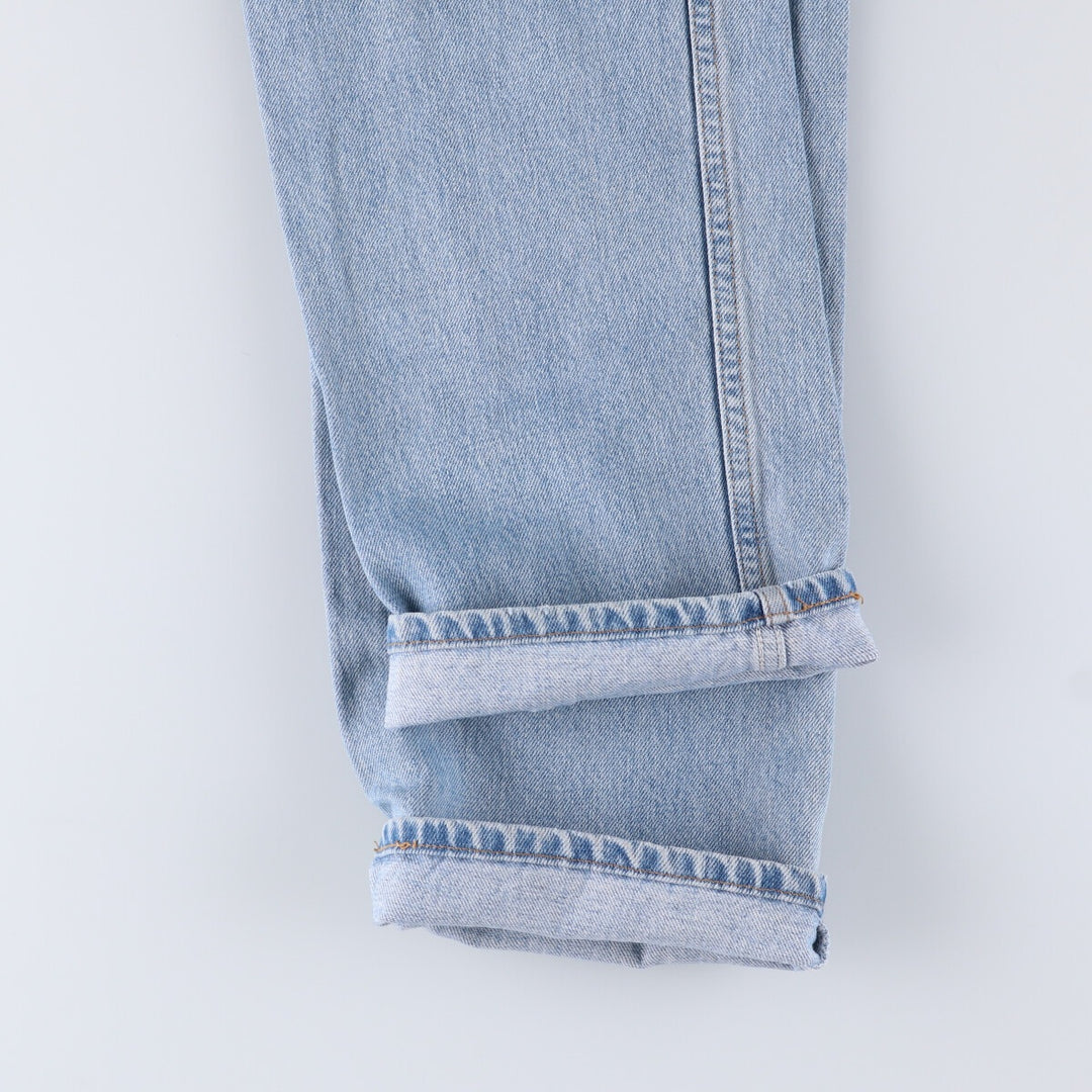 90'S Levi's 505 REGULAR FIT STRAIGHT LEG tapered denim pants for men, size W34, vintage cotton blue type Vintage Second Hand