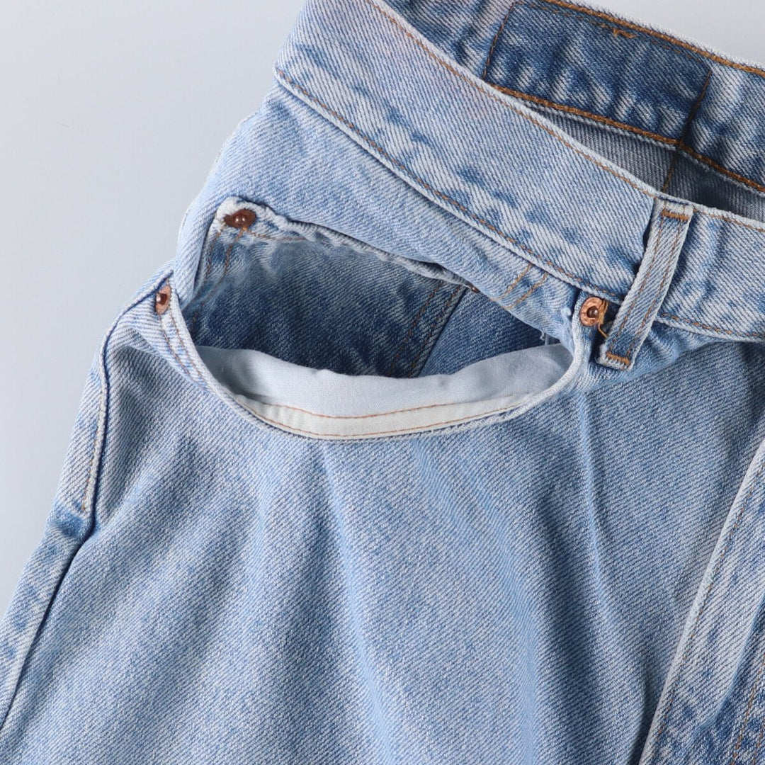 90'S Levi's 505 REGULAR FIT STRAIGHT LEG tapered denim pants for men, size W34, vintage cotton blue type Vintage Second Hand