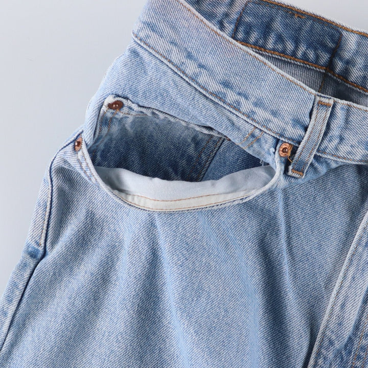 90'S Levi's 505 REGULAR FIT STRAIGHT LEG tapered denim pants for men, size W34, vintage cotton blue type Vintage Second Hand