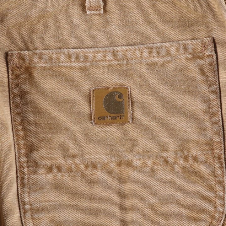 00'S Carhartt Dungaree Fit Duck Painter Pants Men's W33 equivalent cotton brown type Vintage Second Hand