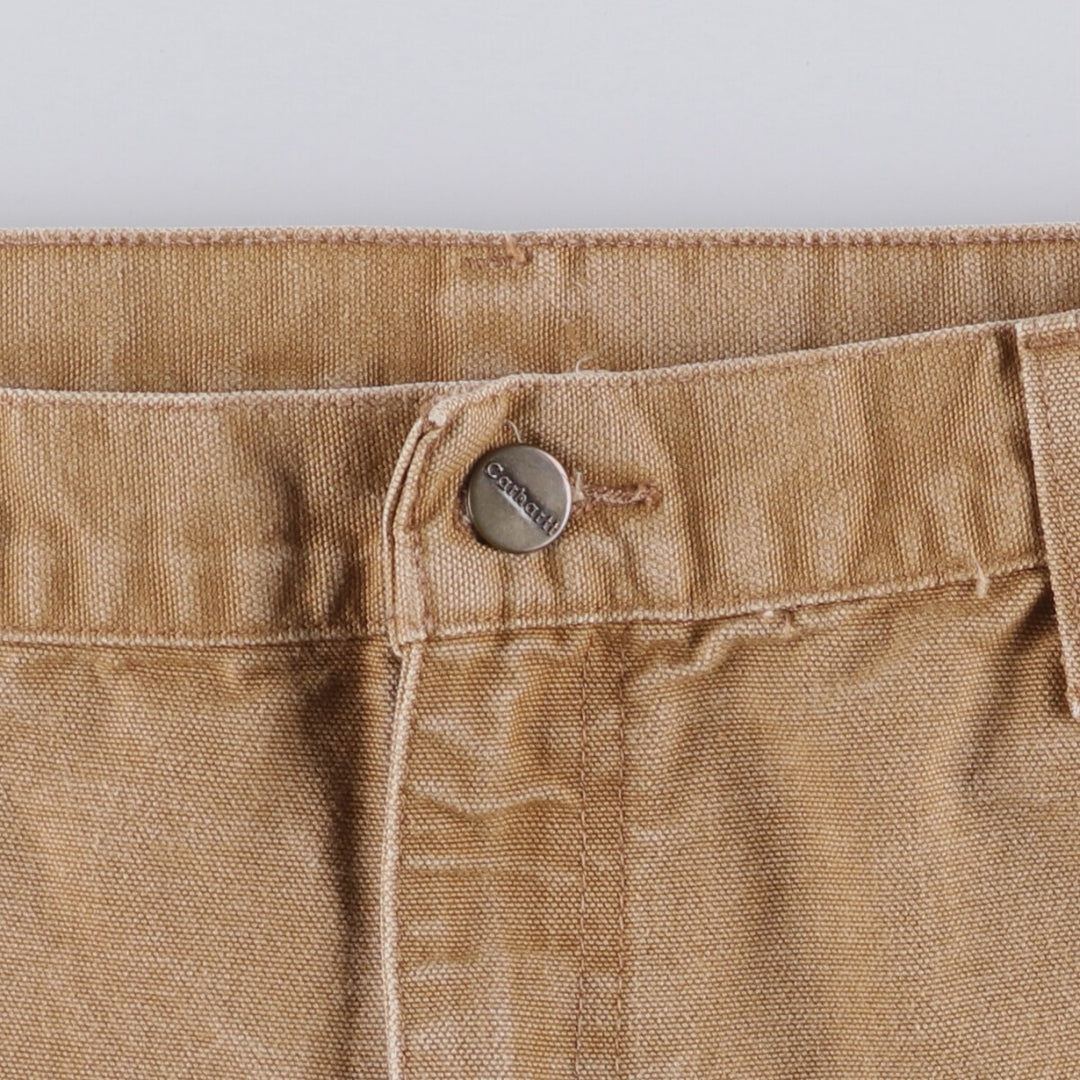 00'S Carhartt Dungaree Fit Duck Painter Pants Men's W33 equivalent cotton brown type Vintage Second Hand
