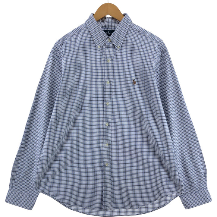 Ralph Lauren Classic Fit Long Sleeve Button Down Check Shirt Men's XL cotton white type Vintage Second Hand