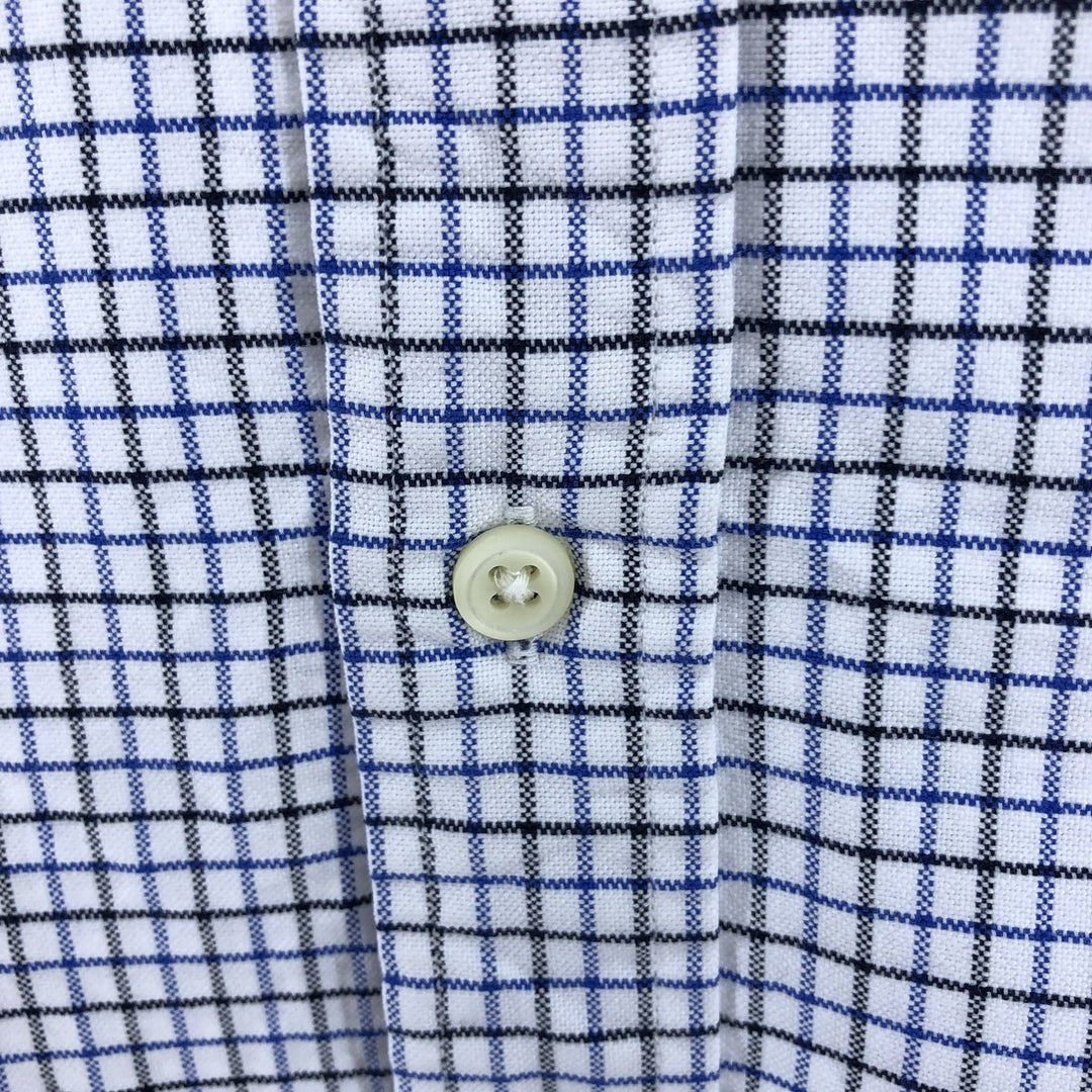 Ralph Lauren Classic Fit Long Sleeve Button Down Check Shirt Men's XL cotton white type Vintage Second Hand
