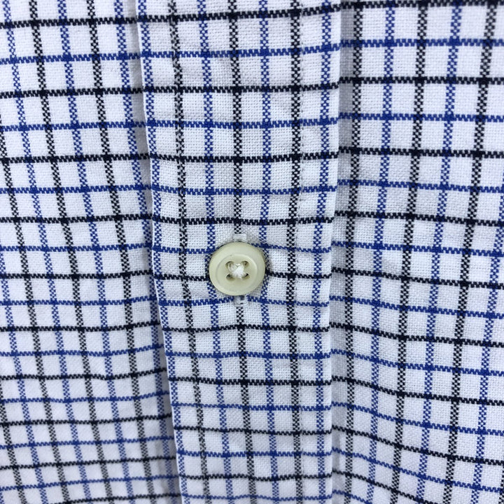 Ralph Lauren Classic Fit Long Sleeve Button Down Check Shirt Men's XL cotton white type Vintage Second Hand