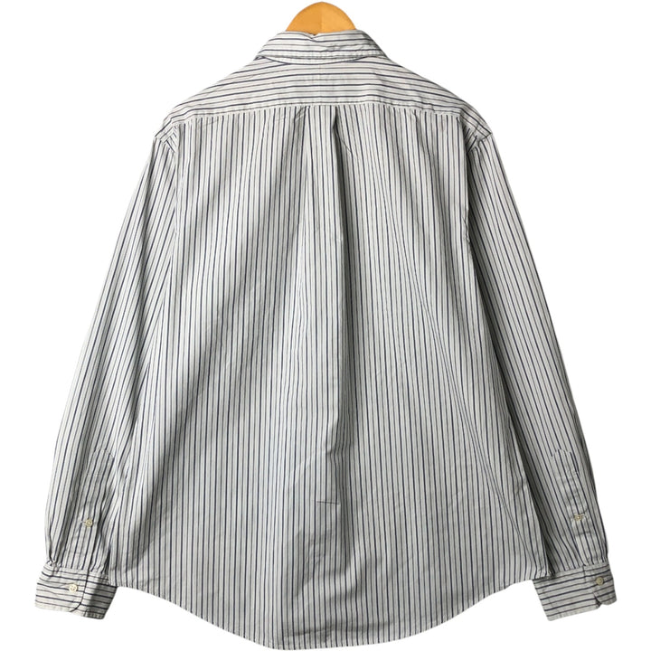 Ralph Lauren CUSTOM FIT long sleeve button down striped shirt men's XL size cotton white type Vintage Second Hand
