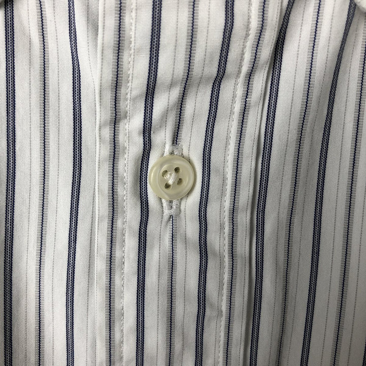 Ralph Lauren CUSTOM FIT long sleeve button down striped shirt men's XL size cotton white type Vintage Second Hand
