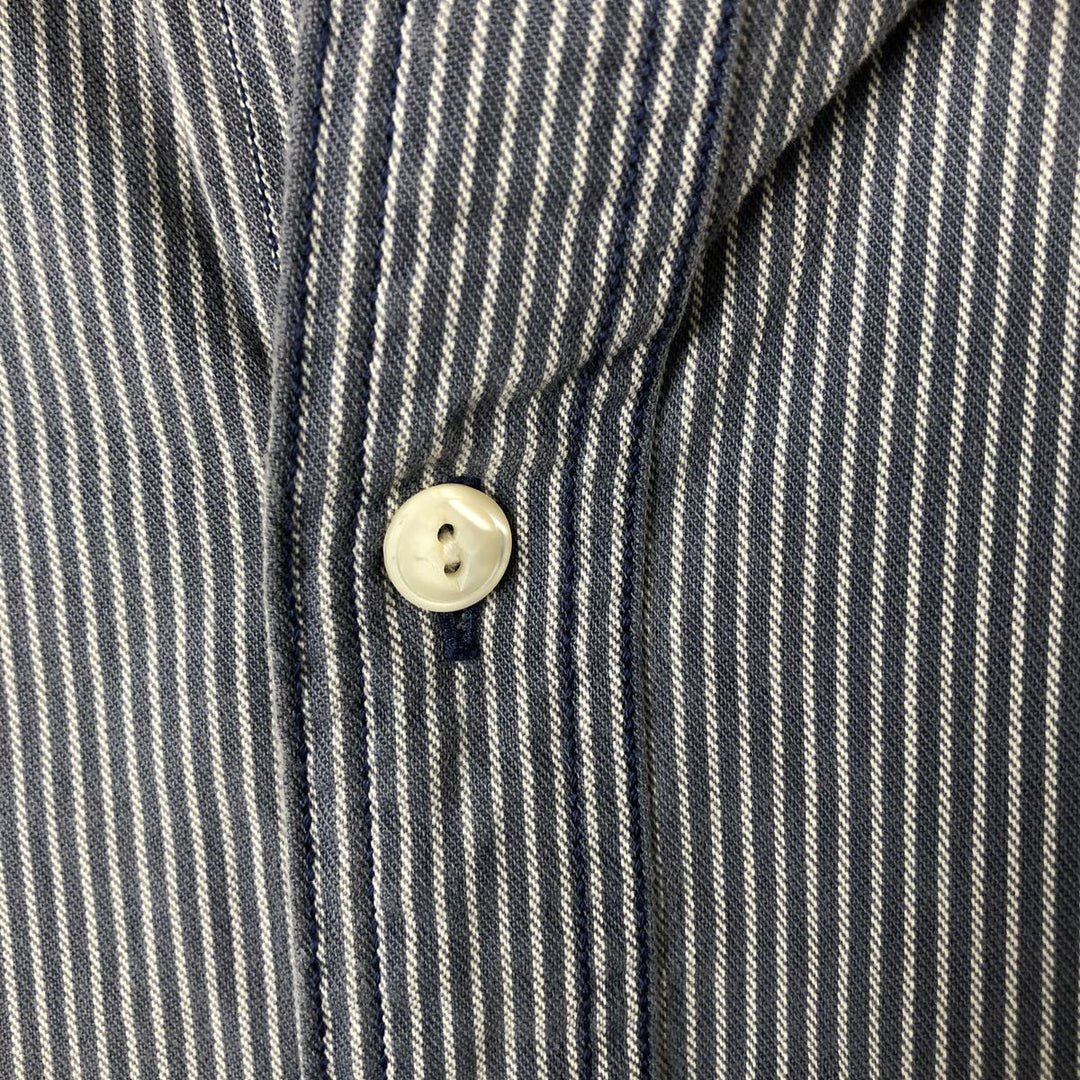 Ralph Lauren POLO by Ralph Lauren Long Sleeve Cotton Striped Shirt Men's Size L cotton blue type Vintage Second Hand