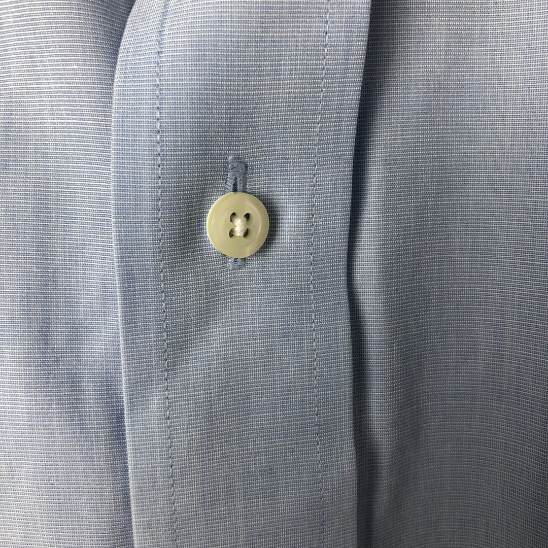 Brooks Brothers Est.1818 Wide Collar Short Sleeve Cotton Shirt Cleric Shirt Men's L Size cotton Blue type light blue Vintage Second Hand