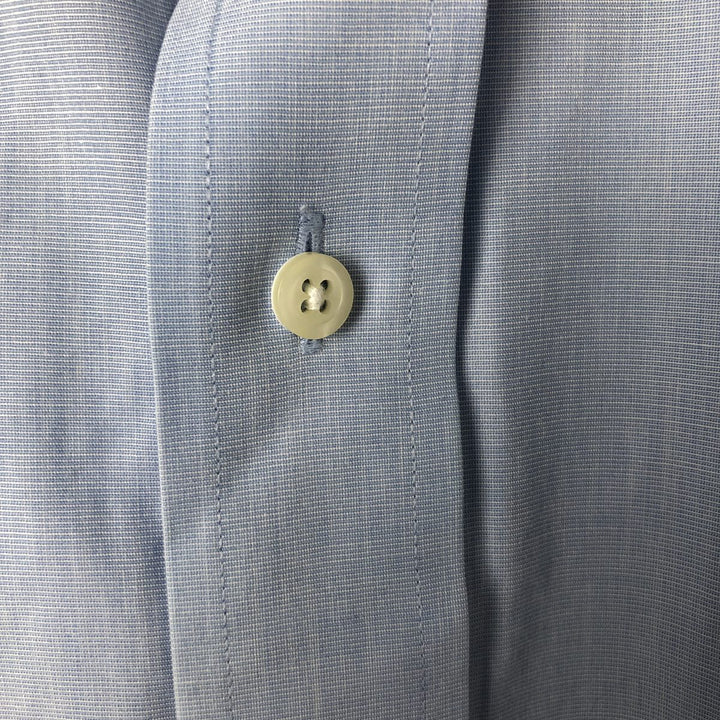 Brooks Brothers Est.1818 Wide Collar Short Sleeve Cotton Shirt Cleric Shirt Men's L Size cotton Blue type light blue Vintage Second Hand
