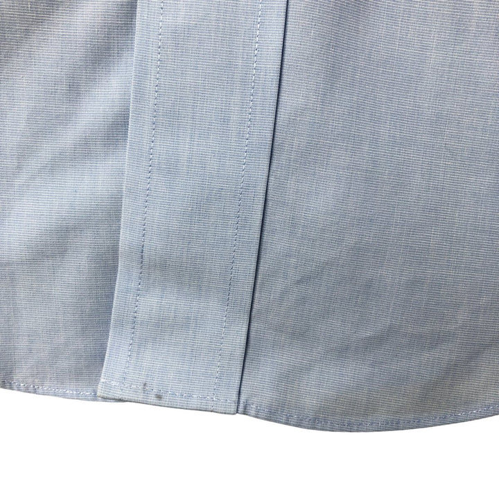 Brooks Brothers Est.1818 Wide Collar Short Sleeve Cotton Shirt Cleric Shirt Men's L Size cotton Blue type light blue Vintage Second Hand