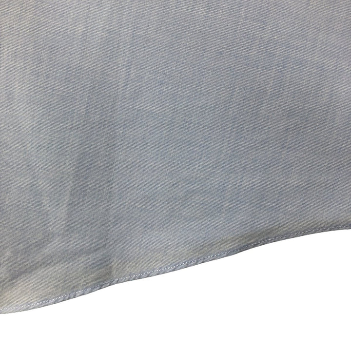 Brooks Brothers Est.1818 Wide Collar Short Sleeve Cotton Shirt Cleric Shirt Men's L Size cotton Blue type light blue Vintage Second Hand