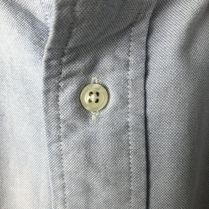 80s-90'S Brooks Brothers Est.1818 short sleeve button down shirt made in USA, men's size L cotton Blue type light blue Vintage Second Hand