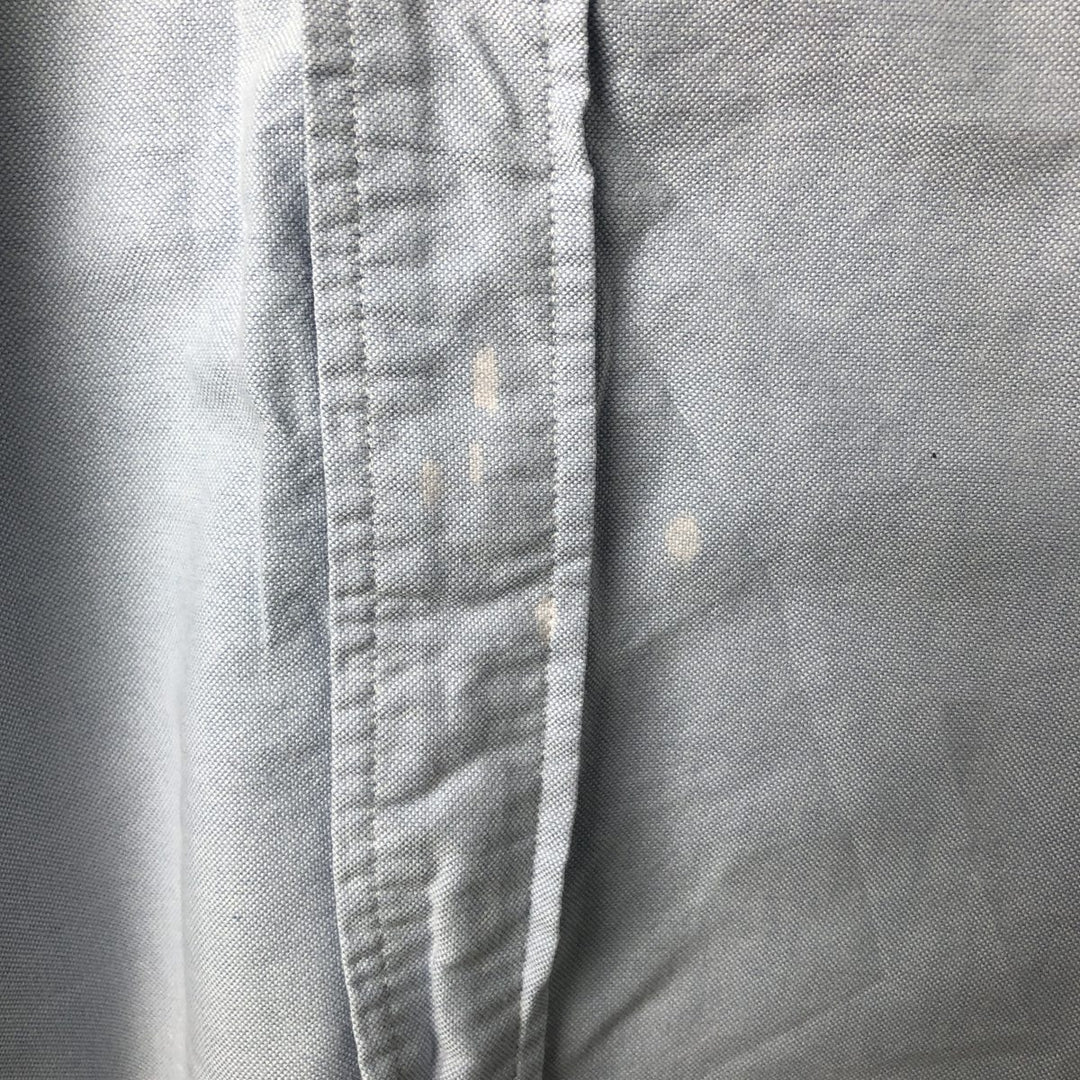 80s-90'S Brooks Brothers Est.1818 short sleeve button down shirt made in USA, men's size L cotton Blue type light blue Vintage Second Hand