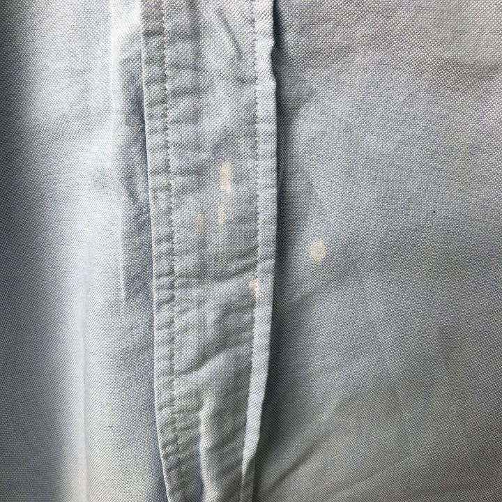 80s-90'S Brooks Brothers Est.1818 short sleeve button down shirt made in USA, men's size L cotton Blue type light blue Vintage Second Hand