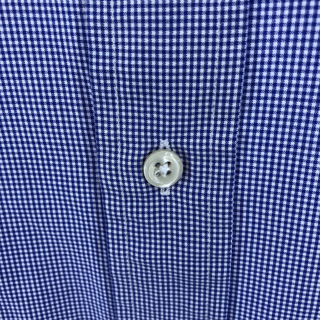Ralph Lauren Andrew long sleeve cotton check shirt, men's size L cotton Purple type blue-purple Vintage Second Hand
