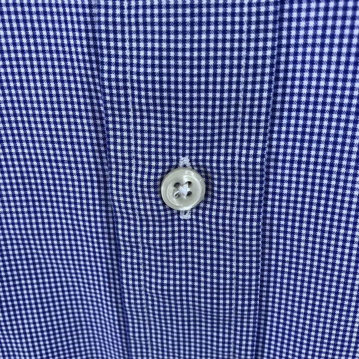 Ralph Lauren Andrew long sleeve cotton check shirt, men's size L cotton Purple type blue-purple Vintage Second Hand