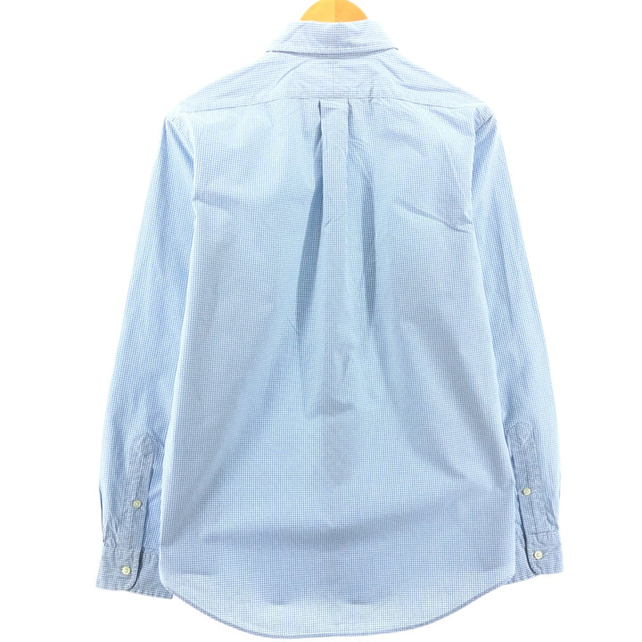 Ralph Lauren CUSTOM FIT Gingham Check Long Sleeve Button Down Check Shirt Men's M Size cotton Mint green Vintage Second Hand