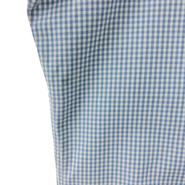 Ralph Lauren CUSTOM FIT Gingham Check Long Sleeve Button Down Check Shirt Men's M Size cotton Mint green Vintage Second Hand
