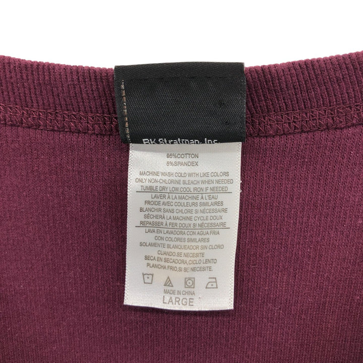 Harley-Davidson V-neck long T-shirt, women's size L cotton Purple type red-purple Vintage Second Hand