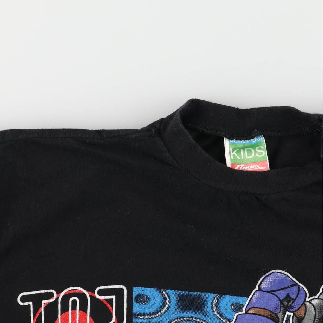 90'S LINDEX Looney Tunes Tasmanian Devil Large Print Character Print Long T-Shirt Men's M Size cotton black type Vintage Second Hand