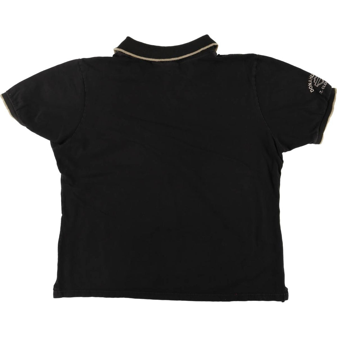Harley-Davidson Open Collar Short Sleeve Polo Shirt Made in USA Men's XL cotton black type Vintage Second Hand