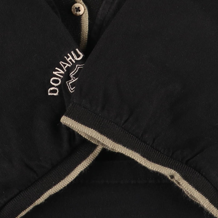 Harley-Davidson Open Collar Short Sleeve Polo Shirt Made in USA Men's XL cotton black type Vintage Second Hand