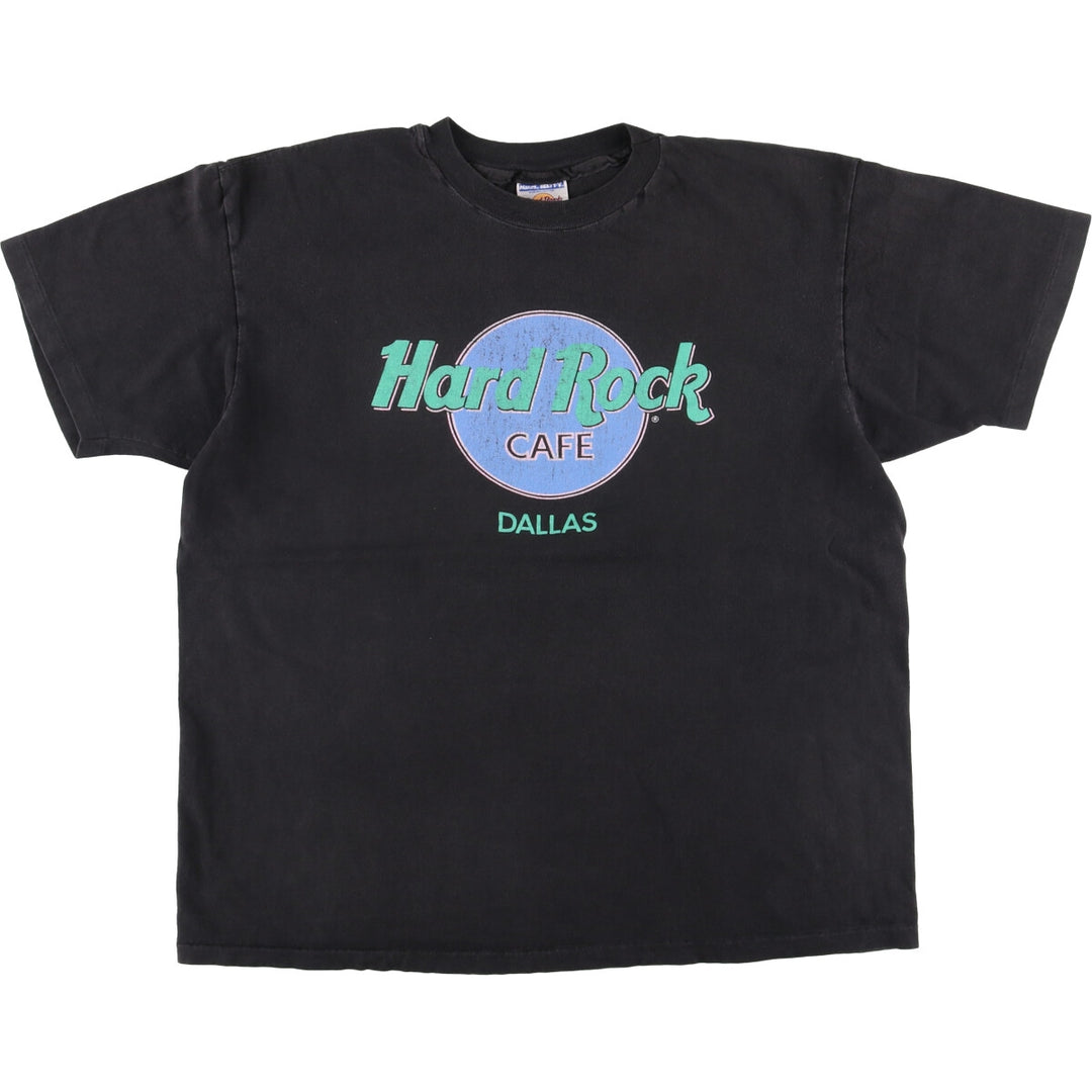 90'S Hanes HARD ROCK CAFE Advertising T-shirt Made in USA Men's XL Vintage cotton black type Vintage Second Hand