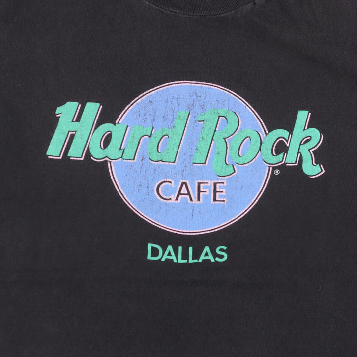 90'S Hanes HARD ROCK CAFE Advertising T-shirt Made in USA Men's XL Vintage cotton black type Vintage Second Hand