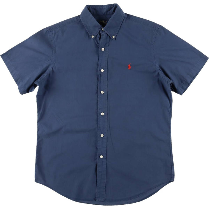 Ralph Lauren POLO RALPH LAUREN short sleeve button down shirt men's M equivalent cotton navy blue type Vintage Second Hand