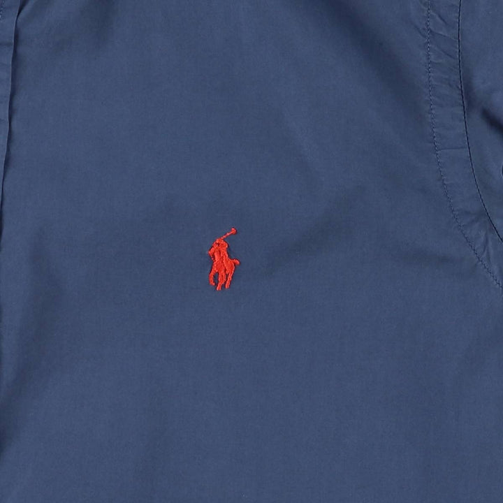Ralph Lauren POLO RALPH LAUREN short sleeve button down shirt men's M equivalent cotton navy blue type Vintage Second Hand