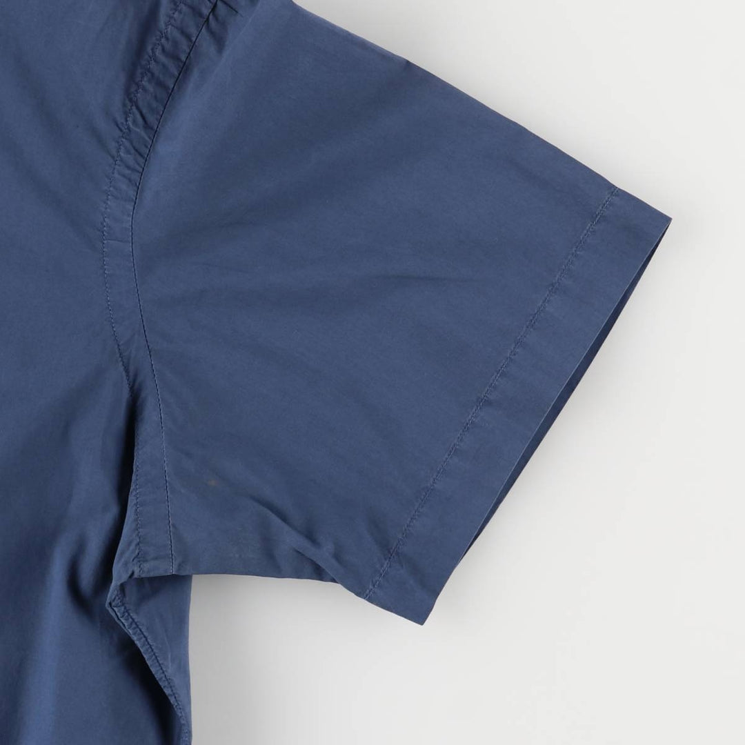 Ralph Lauren POLO RALPH LAUREN short sleeve button down shirt men's M equivalent cotton navy blue type Vintage Second Hand