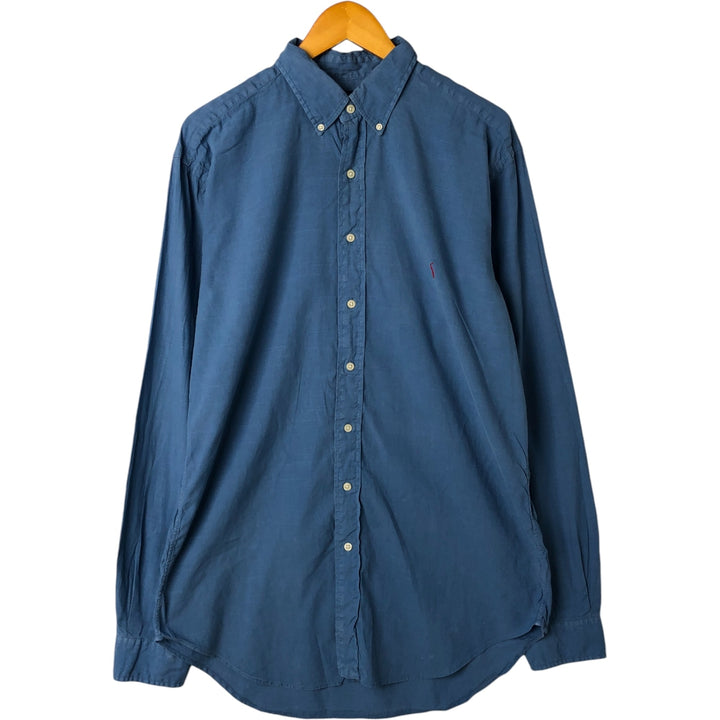 Ralph Lauren Classic Fit Long Sleeve Linen Shirt, Men's XL linen blue type Vintage Second Hand