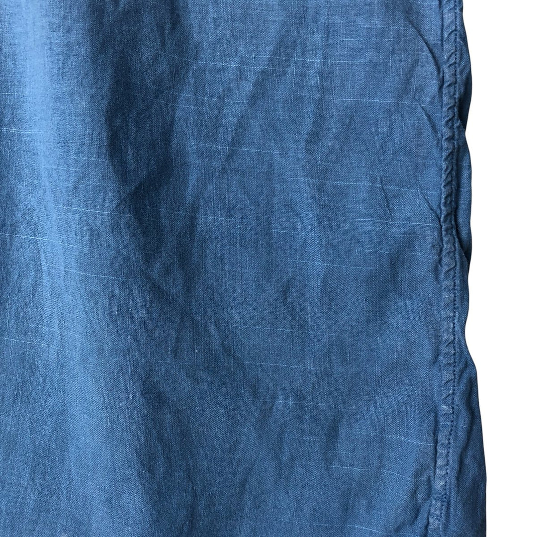 Ralph Lauren Classic Fit Long Sleeve Linen Shirt, Men's XL linen blue type Vintage Second Hand