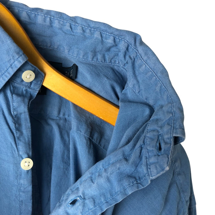 Ralph Lauren Classic Fit Long Sleeve Linen Shirt, Men's XL linen blue type Vintage Second Hand